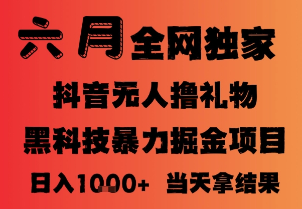 25年6月抖音无人直播最新暴力撸音浪掘金，小白可做，可批量矩阵放大，长期稳定日入1k+【揭秘】-精品虚拟资源库