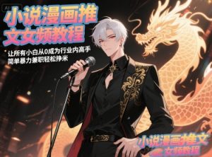 小说漫画推文女频教程，让所有小白从0成为行业内高手，简单暴力兼职轻松挣米-精品虚拟资源库