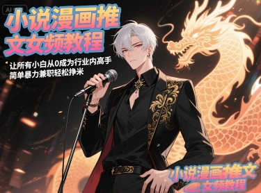 小说漫画推文女频教程，让所有小白从0成为行业内高手，简单暴力兼职轻松挣米-精品虚拟资源库