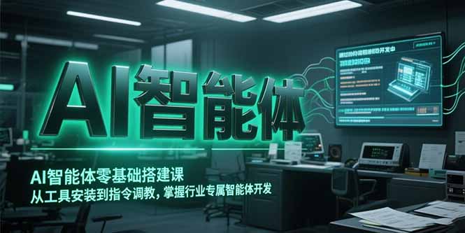 AI智能体零基础搭建课，从工具安装到指令调教，掌握行业专属智能体开发…-精品虚拟资源库