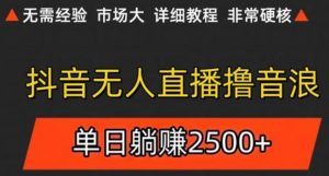 抖音无人直播6.0 简单无脑可矩阵 每天两小时轻松躺赚500+-精品虚拟资源库