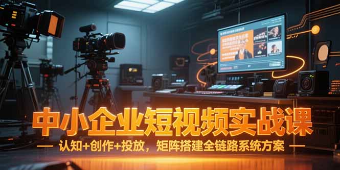 中小企业短视频实战课，认知+创作+投放，矩阵搭建全链路系统方案-精品虚拟资源库
