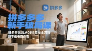 拼多多新手破局课，拼多多运营从0到1实操全流程，新手做电商必看-精品虚拟资源库