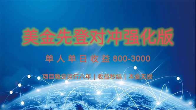 美金先登计划对冲强化版，2025年黑马中最暴力收益日收益1k-4k(可放大…-精品虚拟资源库