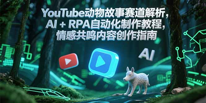 YouTube动物故事赛道解析，AI+RPA自动化制作教程，情感共鸣内容创作指南-精品虚拟资源库