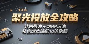 2025小红书聚光投放全攻略,计划搭建+DMP玩法,私信成本降低10倍秘籍-精品虚拟资源库
