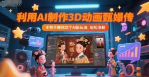 利用AI制作3D动画甄嬛传，流量爆了，手把手教你这个AI新玩法，轻松涨粉-精品虚拟资源库