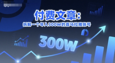 付费文章：拆解一个年入300W的喜马拉雅账号-精品虚拟资源库
