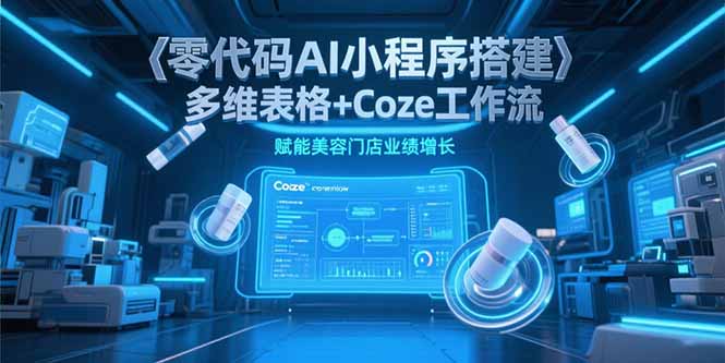 零代码AI小程序搭建，多维表格+Coze工作流，赋能美容门店业绩增长-精品虚拟资源库