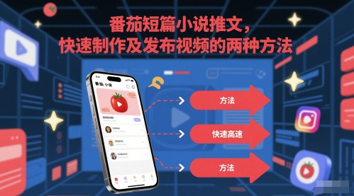 番茄短篇小说推文，快速制作及发布视频的两种方法-精品虚拟资源库