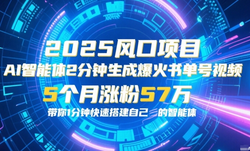 AI智能体2分钟一键生成爆火书单号原创视频，5个月涨粉57w，带你零代码1分钟搭建智能体-精品虚拟资源库