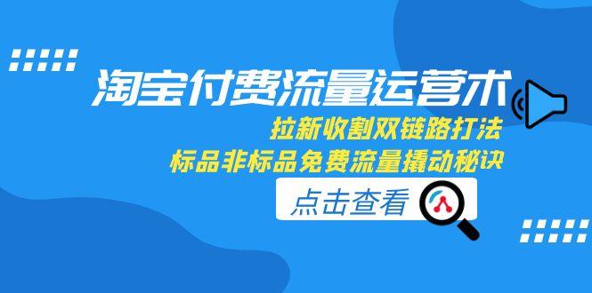 淘宝付费流量运营术，拉新收割双链路打法，标品非标品免费流量撬动秘诀-精品虚拟资源库