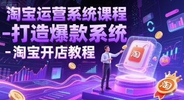淘宝运营系统课程-打造爆款系统-淘宝开店教程-精品虚拟资源库