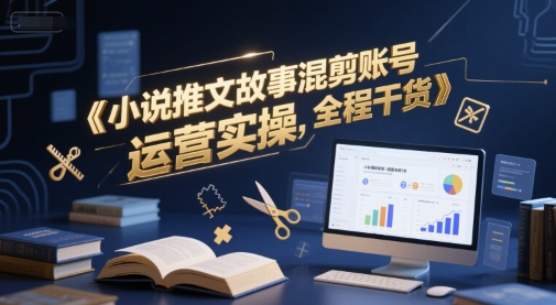 小说推文故事混剪账号运营实操，全程干货-精品虚拟资源库