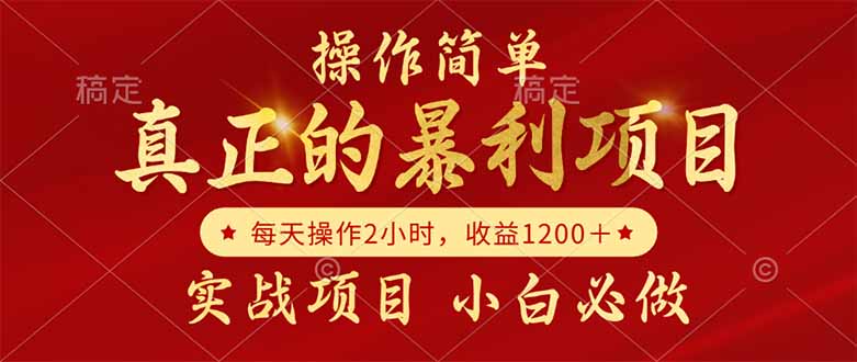 真正的暴利项目，操作简单，每天收益1200＋，自己做老板-精品虚拟资源库