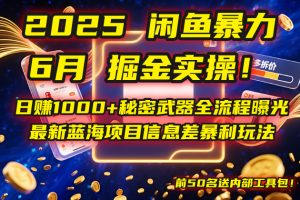 2025闲鱼暴力掘金实操！日赚1000+秘密武器全流程曝光，最新蓝海项目信...-精品虚拟资源库