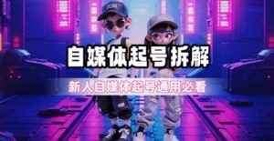 一天5张？自媒体起号完整拆解_新人自媒体起号必看【超详细攻略】-精品虚拟资源库