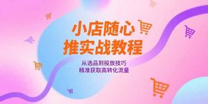 小店随心推实战教程,从选品到投放技巧,精准获取高转化流量-精品虚拟资源库