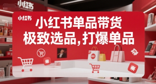 小红书单品带货，极致选品，打爆单品-精品虚拟资源库