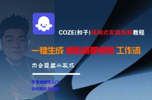 COZE(扣子)保姆式实操拆解教程，一键生成爆款减肥视频工作流，批量产出高质量视频-精品虚拟资源库
