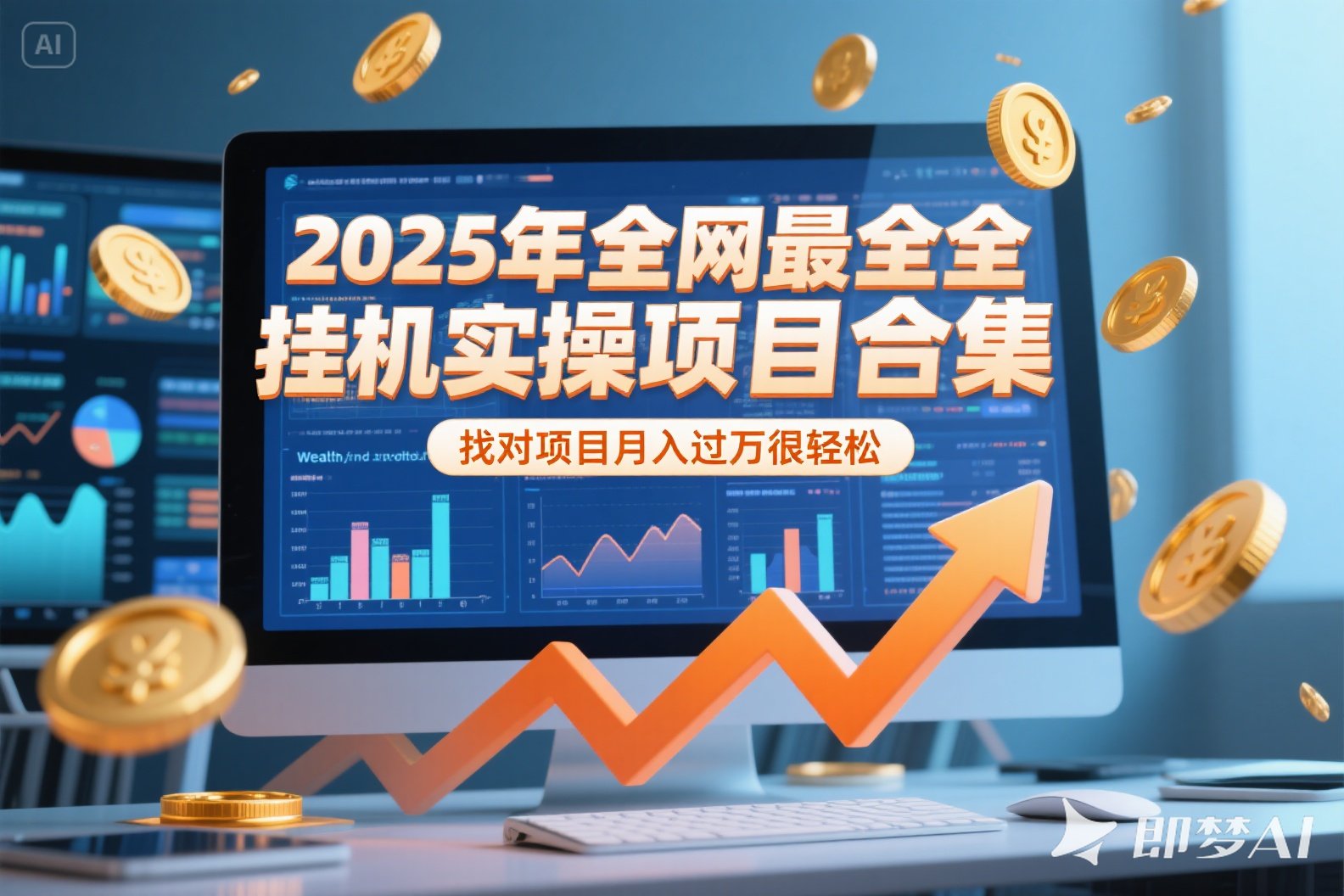 2025年挂机实操项目实操演练，挂机类型，AI直播类型，轻资产创业类型…-精品虚拟资源库