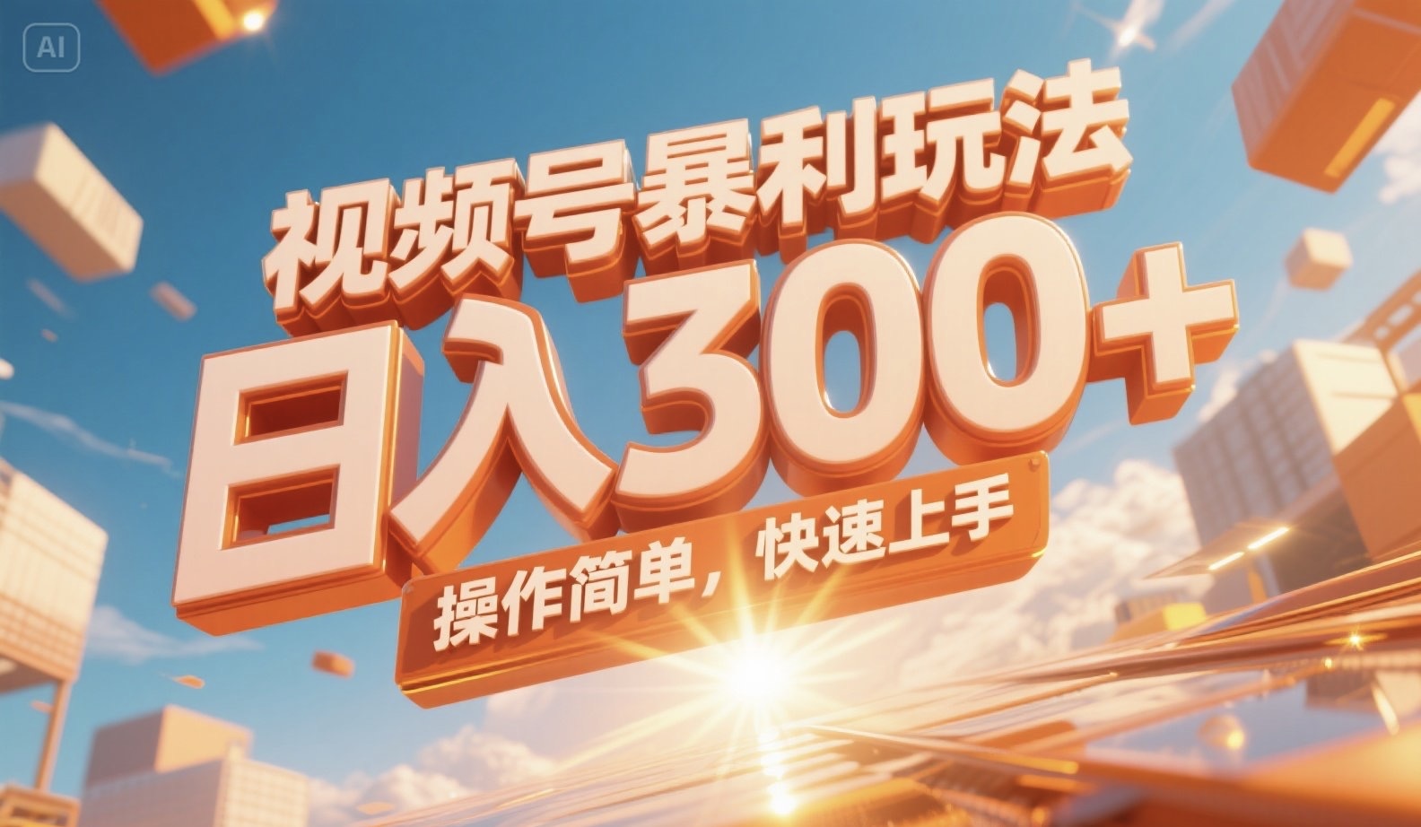 视频号暴利玩法，日入300+，操作简单，快速上手。-精品虚拟资源库
