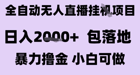最新全自动抖音无人直播挂G项目，日入2k+ 包落地暴力撸金，小白可做【揭秘】-精品虚拟资源库