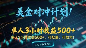 长久稳定的撸美金项目，平均3小时收入 500+，可公司实地考察实地操作！-精品虚拟资源库