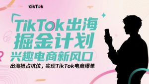 TikTok出海掘金计划，兴趣电商新风口，出海抢占坑位，实现TikTok电商爆单-精品虚拟资源库