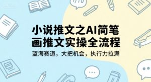 小说推文之AI简笔画推文实操全流程，蓝海赛道，大把机会，执行力拉满-精品虚拟资源库