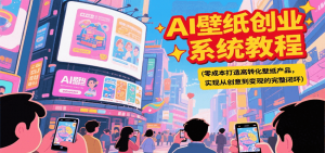 AI壁纸创业系统教程，零成本打造高转化壁纸产品，实现从创意到变现的完整闭环-精品虚拟资源库