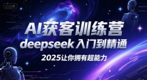 AI获客训练营，deepseek入门到精通，2025让你拥有超能力-精品虚拟资源库