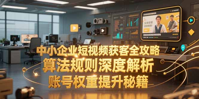 中小企业短视频获客全攻略，算法规则深度解析，账号权重提升秘籍-精品虚拟资源库