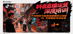 抖音直播运营深度培训,千川投放与自然流核心技能,10天掌握起号及运营(6-7月新课)-精品虚拟资源库