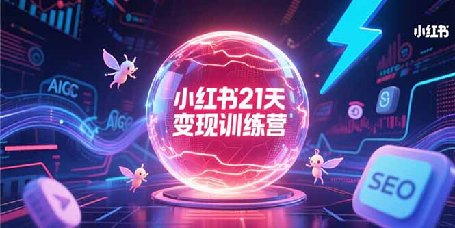 小红书21天变现训练营，AIGC工具高效应用，SEO优化核心技巧-精品虚拟资源库