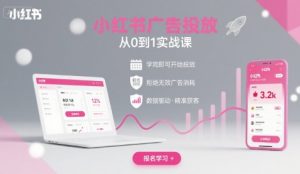 小红书广告投放从0到1的实战课，学完即可开始投放，拒绝无效广告消耗-精品虚拟资源库