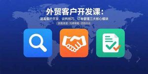 外贸客户开发课：涵盖客户开发、谈判技巧、订单管理三大核心模块-精品虚拟资源库