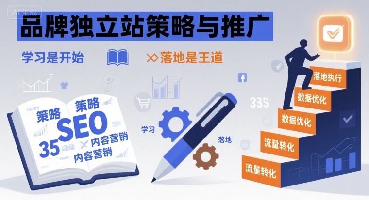 品牌独立站策略与推广，学习是开始，落地是王道-精品虚拟资源库