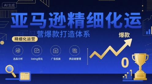 亚马逊精细化运营爆款打造体系，视频课+全套资料文档-精品虚拟资源库