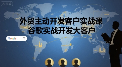 外贸主动开发客户实战课，谷歌实战开发大客户-精品虚拟资源库