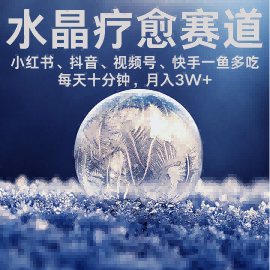 水晶疗愈赛道 小红书 蝴蝶号 抖音 快手都可做  每日轻松十分钟 月入米3W+  抓紧冲-精品虚拟资源库