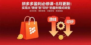 拼多多盈利必修课-8月更新：突破运营瓶颈 实现从烧钱到印钞的盈利模式转型-精品虚拟资源库