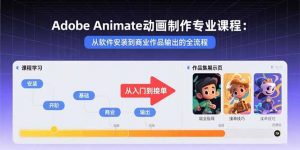 Adobe Animate动画制作专业课程:从软件安装到商业作品输出的全流程-精品虚拟资源库
