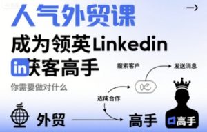 人气外贸课-成为领英Linkedin获客高手,你需要做对什么-精品虚拟资源库