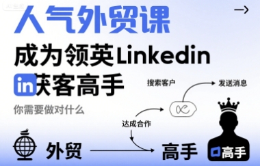 人气外贸课-成为领英Linkedin获客高手，你需要做对什么-精品虚拟资源库