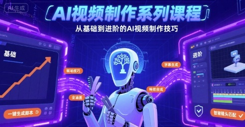 AI视频制作系列课程，从基础到进阶的AI视频制作技巧全涵盖-精品虚拟资源库