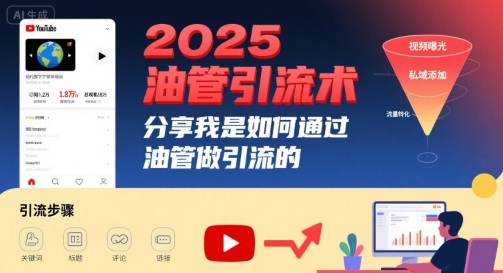2025油管引流术，分享我是如何通过油管做引流的-精品虚拟资源库
