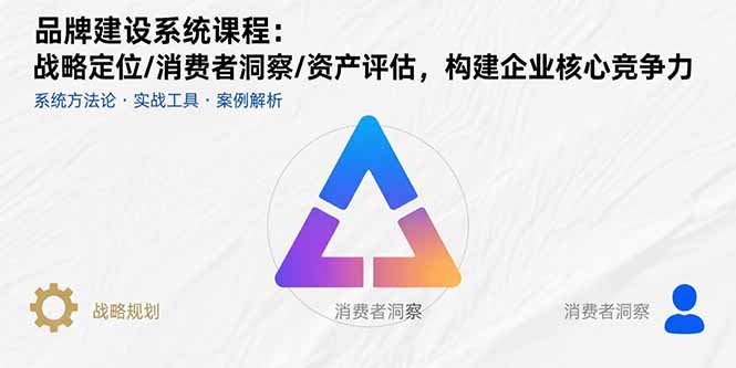 品牌建设系统课程：战略定位/消费者洞察/资产评估，构建企业核心竞争力-精品虚拟资源库