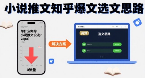 为什么你的小说推文没流量？小说推文知乎爆文选文思路-精品虚拟资源库