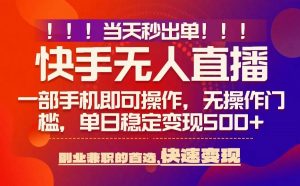 当天秒出单，无人直播最新技术，0风控，轻松日入5张+【揭秘】-精品虚拟资源库